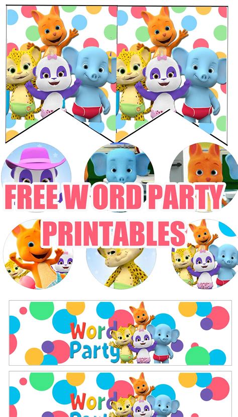 Free Word Party Printables